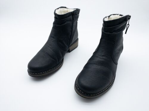 Stivaletti donna Rieker stivali Chelsea stivali invernali neri taglia 40 EU Art 17728-98 - Foto 1 di 3