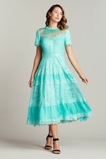 NWT TADASHI SHOJI CAMILLA TEALENGTH DRESS LUMINOUS Aqua Marine size 00