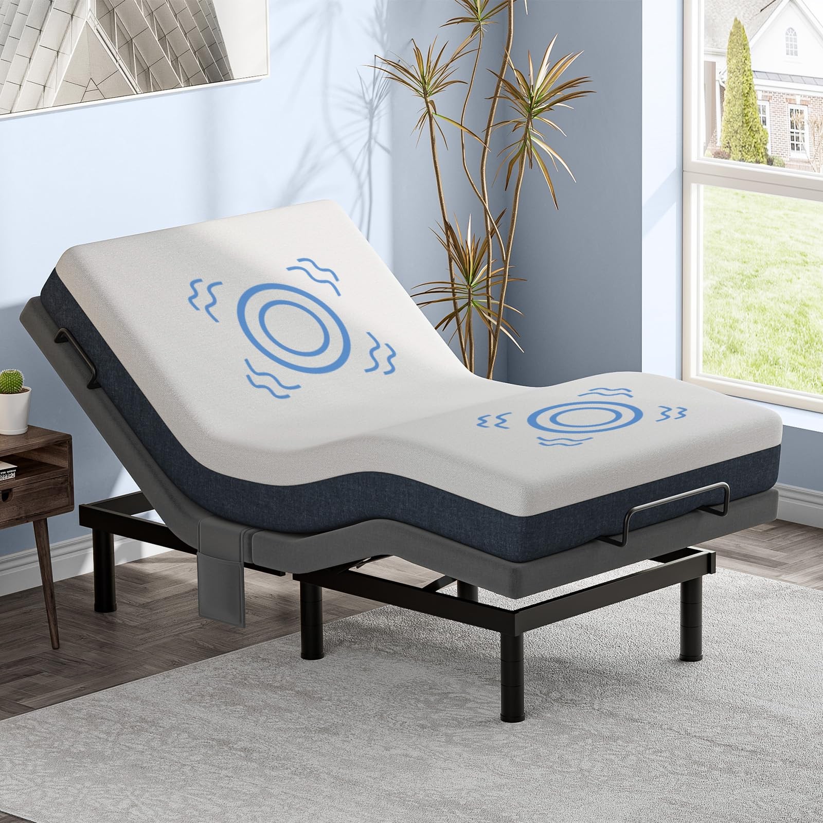 Twin Xl With Massage, Electric Bed Base Frame Split King