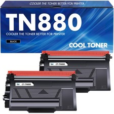 Cool Toner TN880 Black Toner Cartridge 2 Pack High Yield 12000 Pages Compatible
