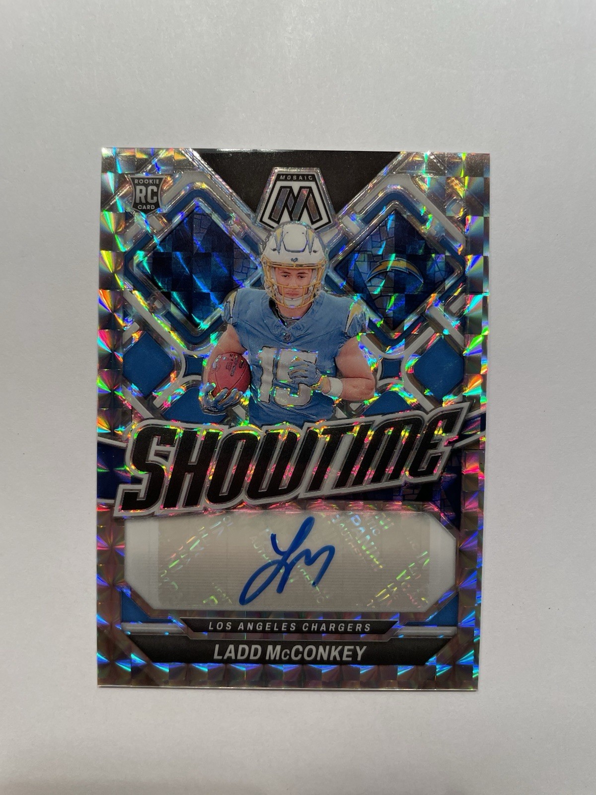 LADD MCCONKEY - 2024 MOSAIC SHOWTIME ROOKIE MOSAIC PRIZM RC - AUTO