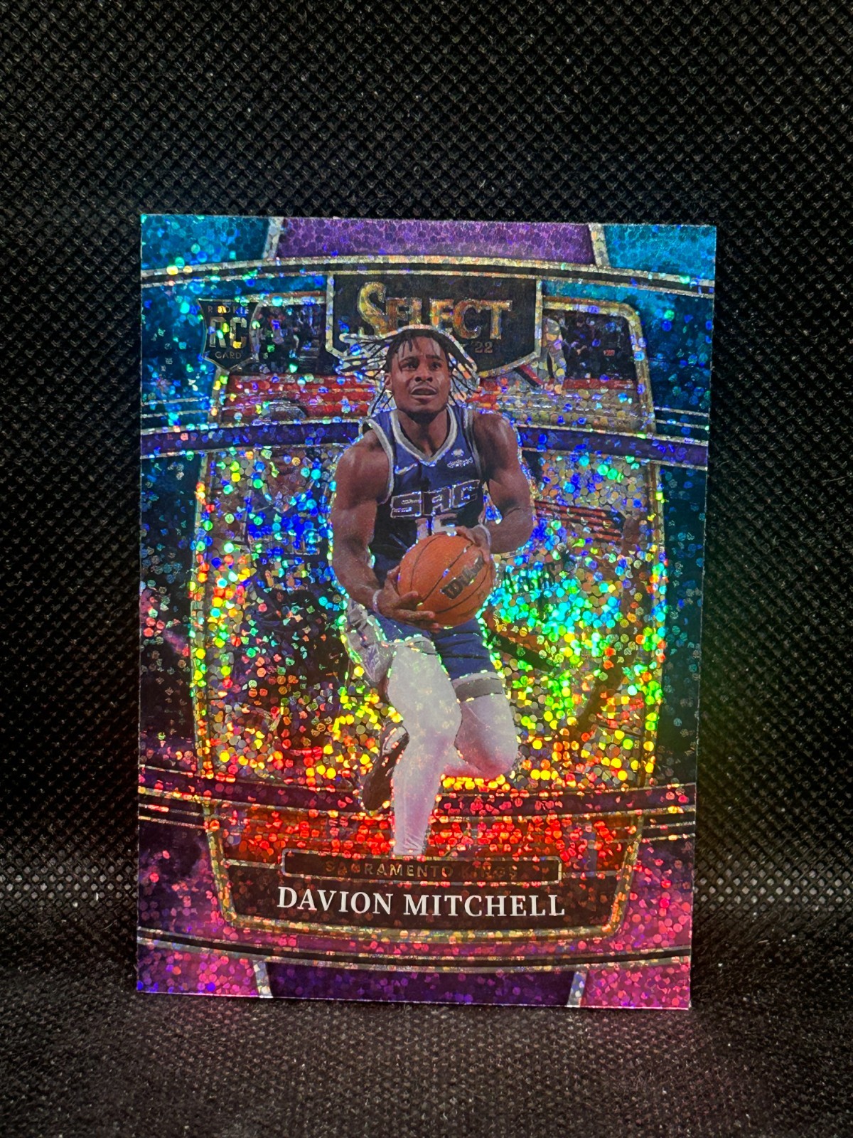 2021-22 Panini Select Concourse Davion Mitchell #23 Cosmic Prizm Rookie RC