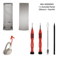 New Sony WH-1000XM3 Outside Panel Cover Silver  Tool Kit   Replacement Parts