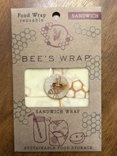 Bee's Wrap Beeswax Wraps for Food - Honeycomb Sandwich Wrap - Made in USA Reusab