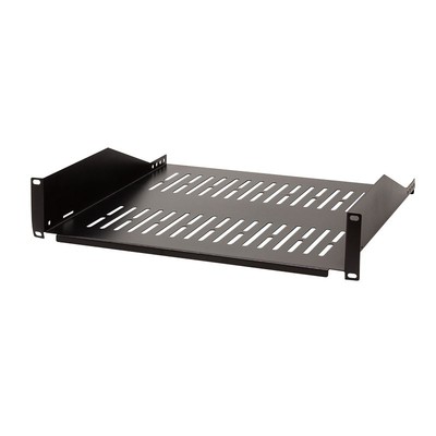 Logilink 19'' Fachboden Einschubfach Boden 2HE 400mm tief schwarz 19 Zoll 2U
