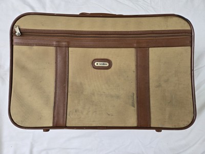 Vintage Samsonite Brown Tan Suitcase Luggage Soft-Sided Bag