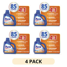 4 Pack Liquid Laundry Detergent Plus Oxi Stain Defense 218 fl oz 145 Loads XL 0.05 per gallon