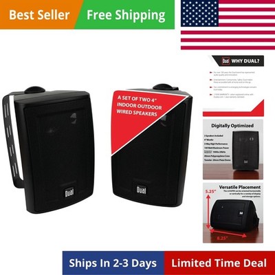 LU43PB 4'' 3-Way High Performance Outdoor Indoor Wired Speakers | Effortless S...