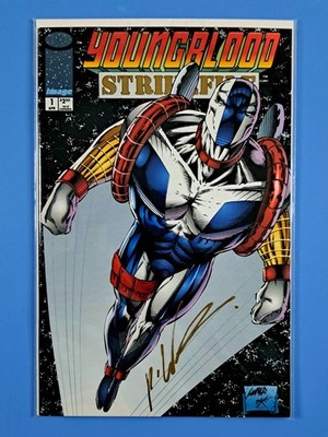Youngblood Strikefile #1 Signed Gold Ink Rob Liefeld (1993) Image HTF Rare NM 
