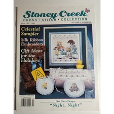 Stoney Creek Cross Stitch Magazine Nov/Dec 1994 Santa, Moon Ornament & More