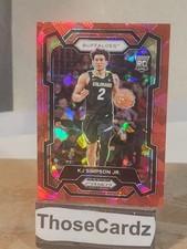 2024 Prizm Draft Picks Cracked Red Ice Prizm #93 KJ Simpson Jr.