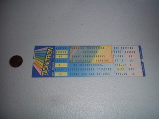 1984 SAMMY HAGAR KROKUS CONCERT TICKET STUB