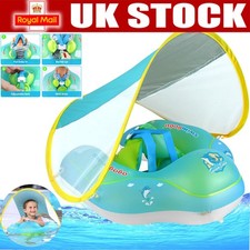 Inflatable Swimming Ring Baby Pool Float Toys with Canopy Sunshade Swim Circle