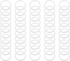 50 Pack Plastic Rings Hoops for Crafts, 3 Inch Dream Catcher Rings, Macrame...