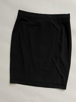 Women Escada Skirt Black Wool 40 / L / 48 #8TO0