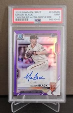 2021 Bowman Chrome Mason Black Auto Purple /250 PSA 9