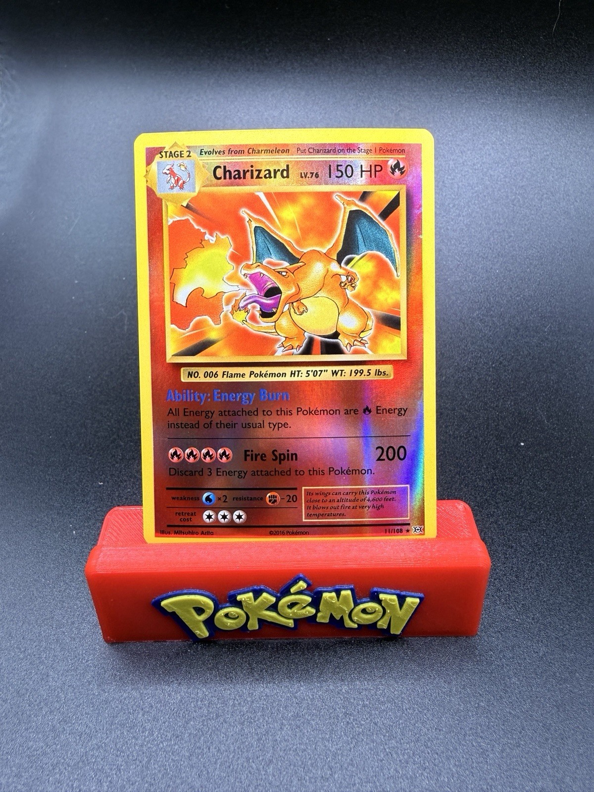 Charizard - 11/108 - Pokemon Evolutions XY Reverse Holo Rare Card NM