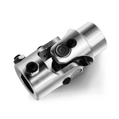 3/4'' Round X1'' DD Steering Universal Joint Single U Joint Shaft,Total Chrome