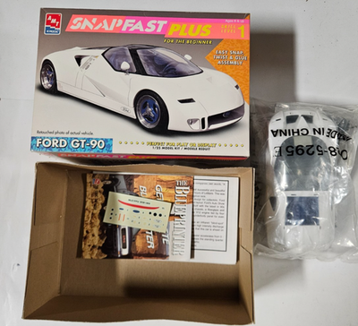 #ad #ad AMT ERTL Ford GT 90 Snap Fast Plus 1 25 Scale Plastic Model Kit 8381 Open Box $19.50