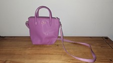 Lacoste Mini Tote Shoulder Crossbody Handbag Bag Purple Fashion