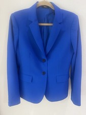 Theory Blazer Blue Button Down Carissa Classic Suit Jacket Size 8