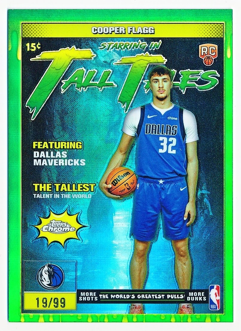 2025-26 Topps Chrome Cooper Flagg Tall Tales Green Refractor Rc #TT-16 (19/99)