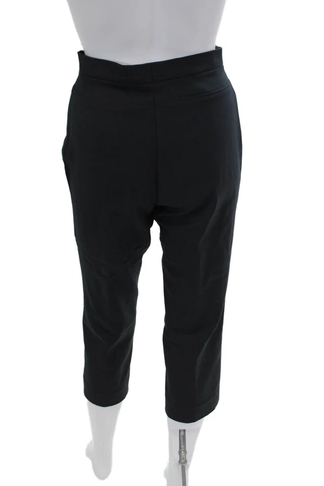 Pantalón Akris Punto Mujer Algodón A Medida Pierna Recortada Negro Talla 8 Foto 3 de 4