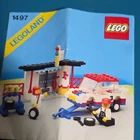 LEGO 1497 Race Car LEGOLAND Town Complete Set Vintage Minifigures