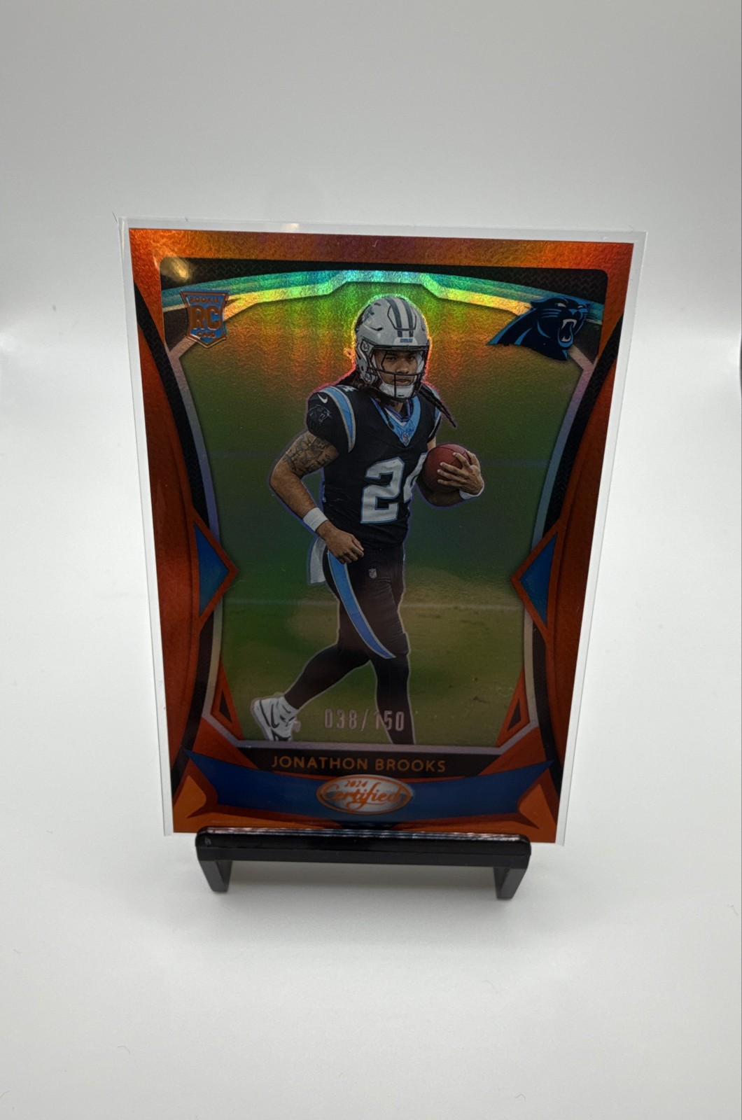 2024 Panini Certified - Rookies Jonathon Brooks #136 Mirror Orange /150 (RC)