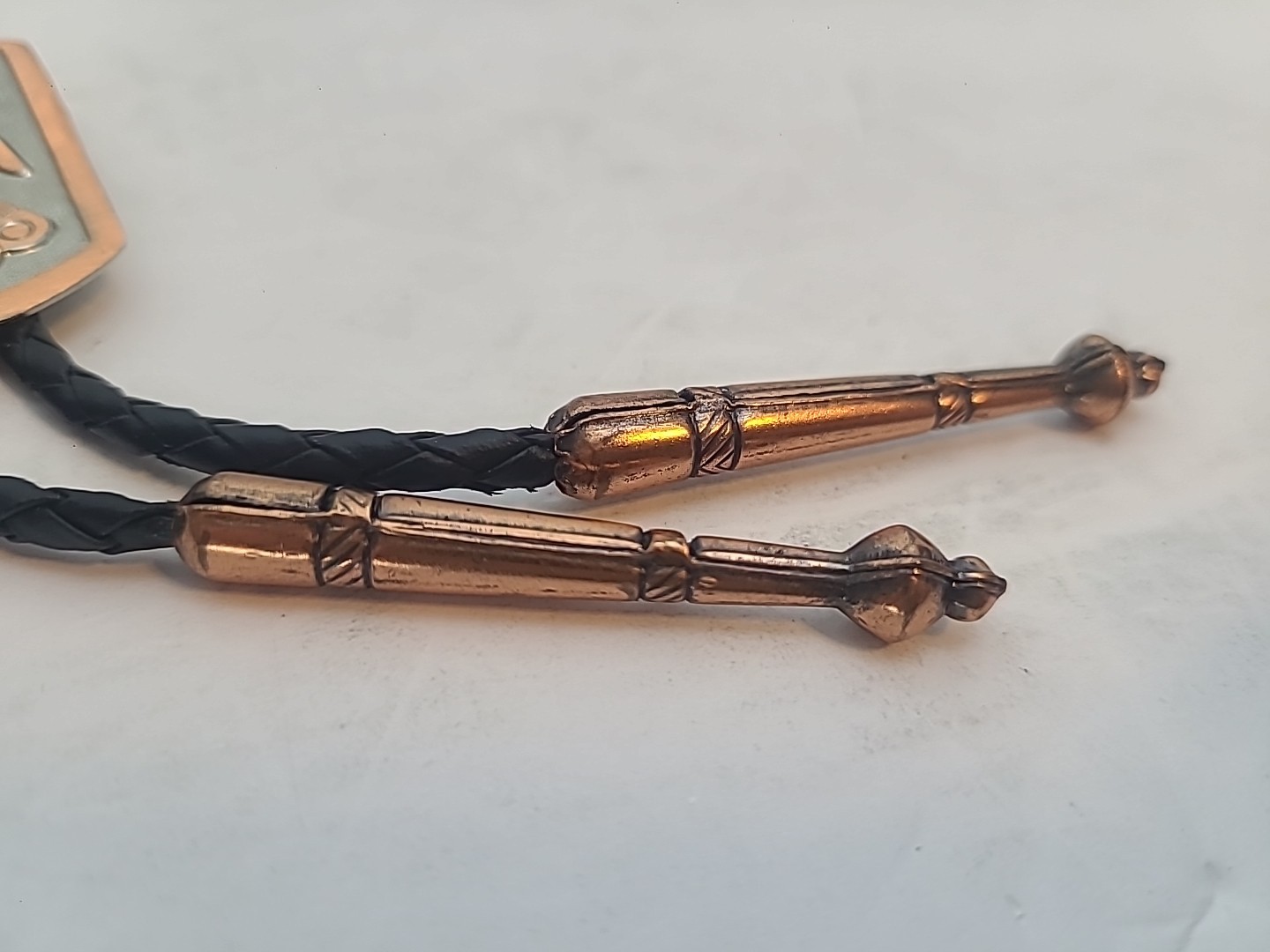 Vtg Native American Solid Copper Thunderbird Bolo… - image 4