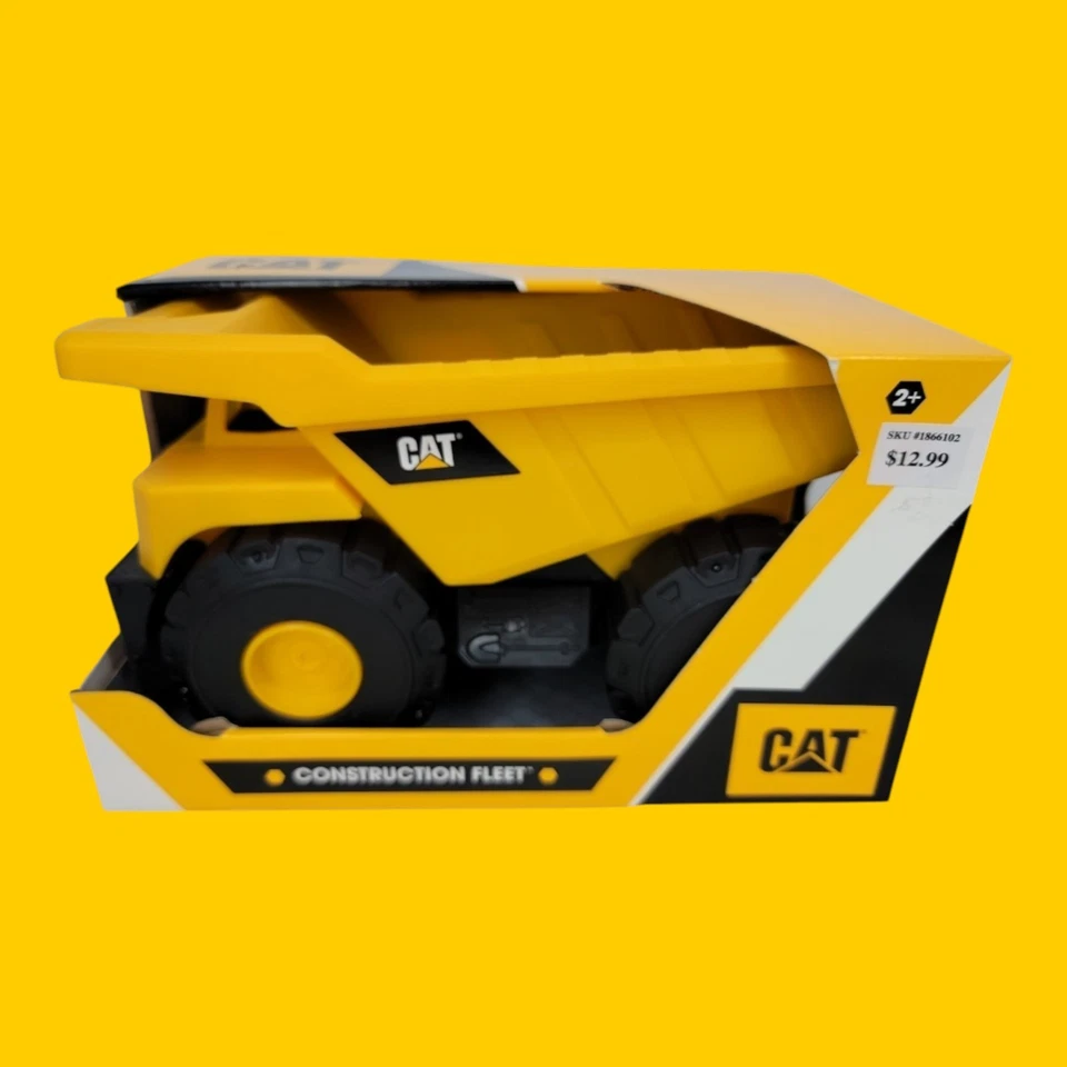 CAT Construction Fleet 10 Inch Dump Truck Toy 2022 Yellow Free Wheeling New - Image 2 of 4