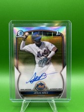 Jesus Baez 2023 Bowman 1st Chrome Refractor Auto /499 New York Mets CPA-JBZ