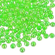 200 Pcs 8 mm Acrylic Round Beads AB Colors Clear Beads with Hole, Light Green