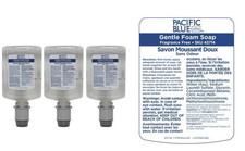 3 Refills GP Pacific Blue Ultra Gentle Foam Soap Fragrance Free 1200mL 43714
