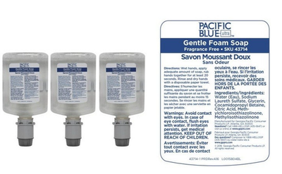 #ad 3 Refills GP Pacific Blue Ultra Gentle Foam Soap Fragrance Free 1200mL 43714 $38.95