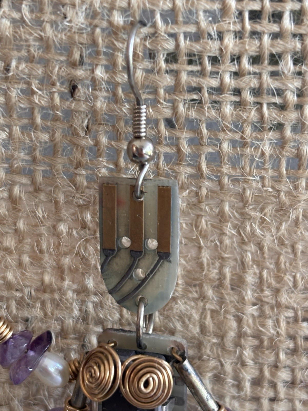 Handmade Computer Chip Robot Earrings Samsung IC … - image 10