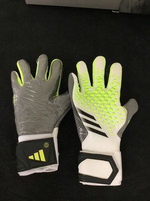 Adidas Predator League Competition Negative Cut Goalkeeper Gloves- Wht/Grn/Gry