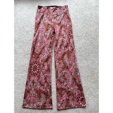 Anthropologie Maeve Floral Wide Leg Pants Boho Style Size 4