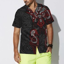 Viking Tattoo Dragon Hawaiian Shirt