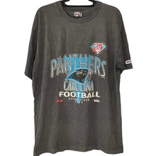 Vintage 90s Carolina Panthers Football 1994 Striped Single Stitch Shirt Adult XL