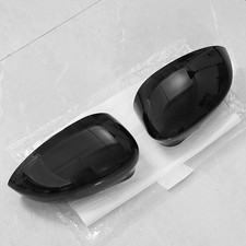 For 2007-2022 2023 Fiat 500 Review Wing Mirror Covers Caps Case Gloss Black 2PCS