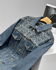 NWT Coach Women Men's Unisex Blue denim jacket blue Organic Cotton