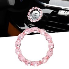 Bling Car Engine Start Button Cover Bling Interior Crystal Push Start Pink