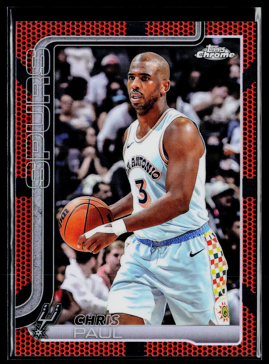 Chris Paul 2025-26 Topps Chrome #219 Basketball Refractor San Antonio Spurs