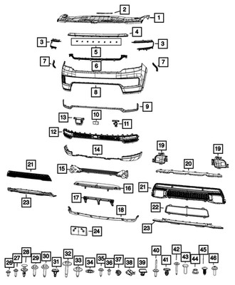 Genuine Mopar Front Bumper 68402264AD | eBay