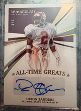 2021 PANINI IMMACULATE COLLECTION DEION SANDERS 3/5 AUTO #ATGDS FLORIDA STATE