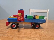 Vintage Wooden Toy Dump Truck Made in Western...
