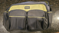 EDDIE BAUER First Adventure Diaper Bag Baby Messenger Travel Tote Black Green