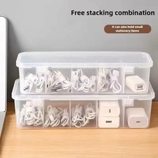 Cable Organizer Box Cord Management Kit with Clips Ties Under Desk Wire Holder