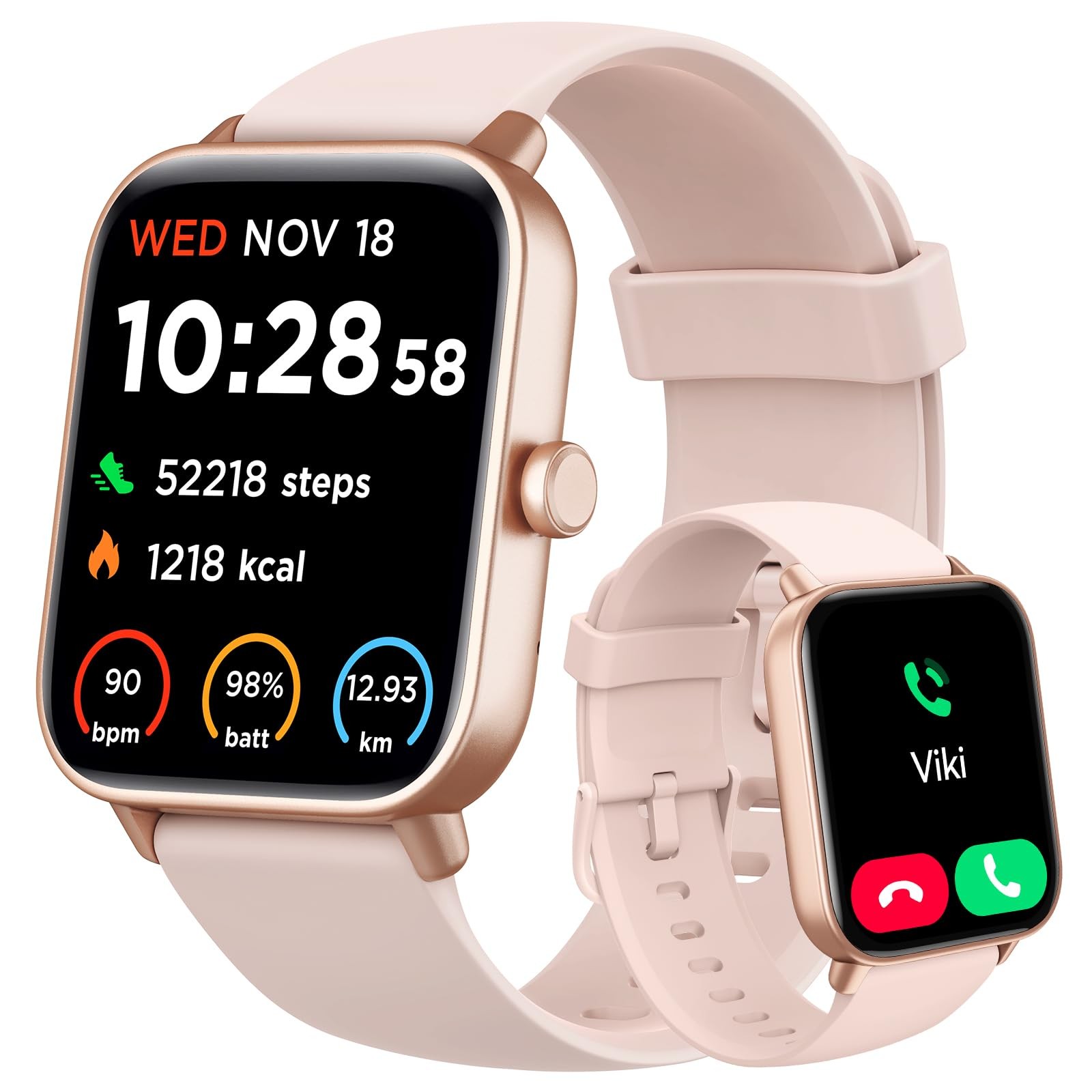 Smart Watch for Women with Alexa, IP68 Waterproof, Fitness Tracker for Android & iPhone